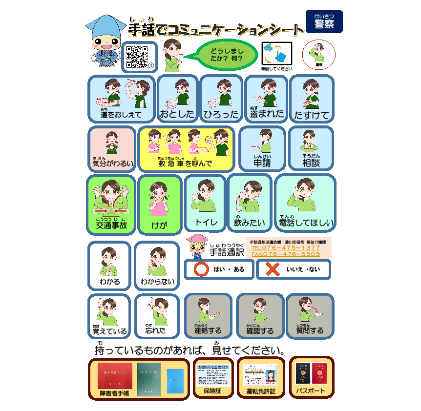 手話でコミュニケーションシート1