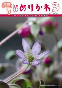 紫色の花を咲かせたオオミスミソウの写真が載った表紙の写真