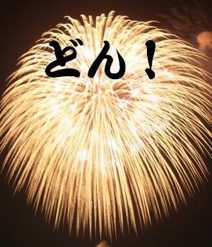 正三尺玉花火の写真