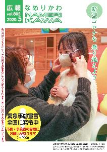 新型コロナウイルスの感染拡大で使い捨てマスクが不足する中、布マスクを手作りして子どもに着ける母親の写真
