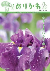 紫色の花菖蒲の写真が載った表紙の写真